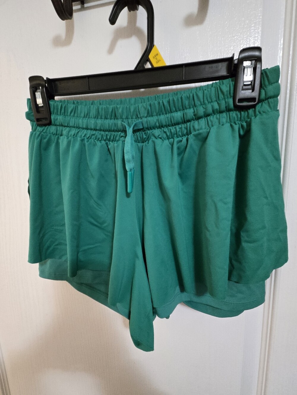 Women’s Emerald Green Elastic Waist Lounge Shorts